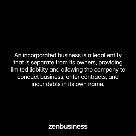 incorporated business defined